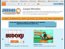 Tablet Screenshot of juegos-mentales.com